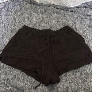 H&M Black Athletic Shorts with Elastic Waistband